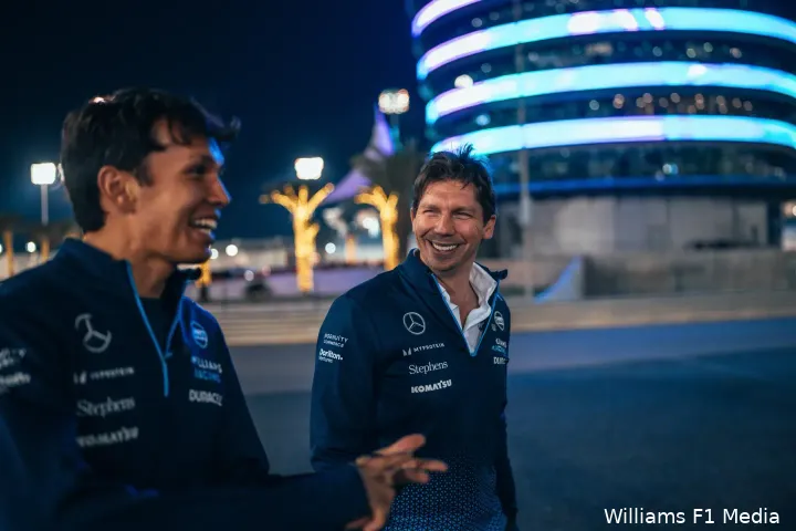 alexander albon james vowles williams wintertest bahrein 2024