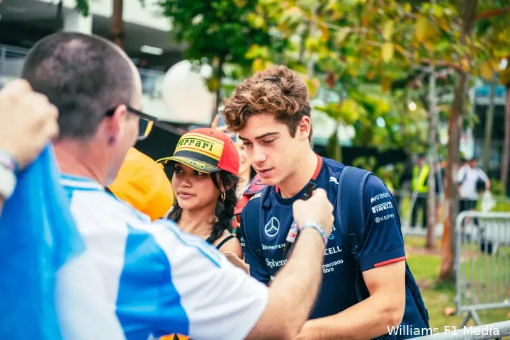 franco colapinto zaterdag williams singapore kwalificatie