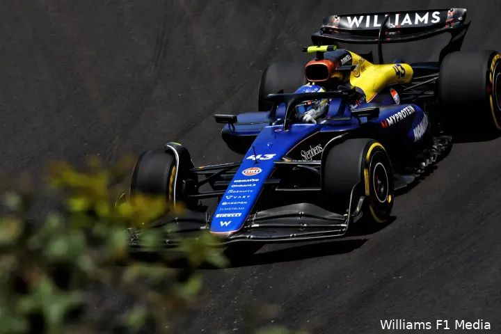 Franco Colapinto in actie.