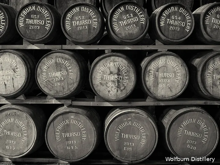 Wolfburn cask wall