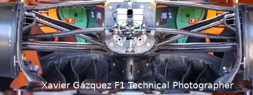 De ophanging van McLaren in 2025, gefotografeerd in Melbourne (Foto: Xavier Gázquez F1 Technical Photographer/grainingf1.com)*