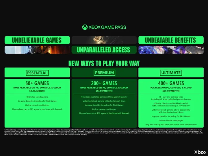 Game Pass Xbox