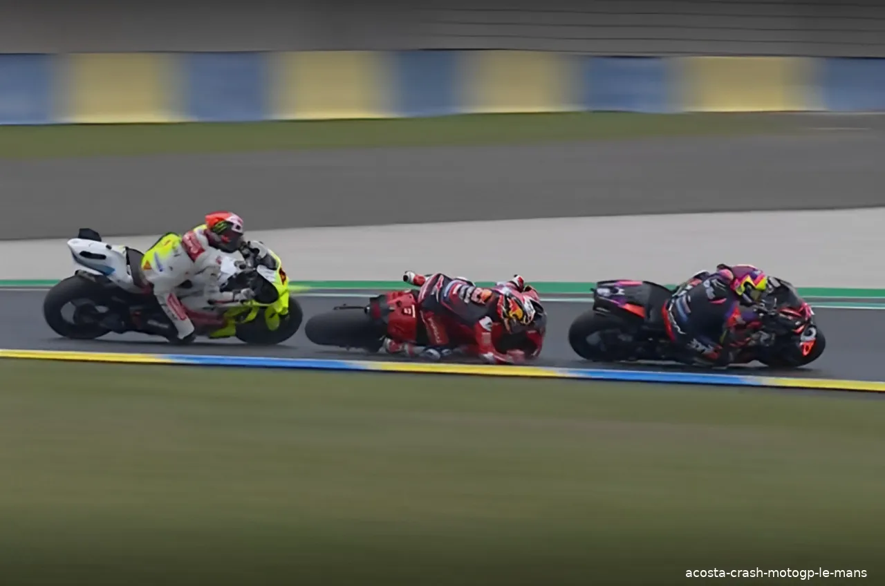 acosta crash motogp le mans 1