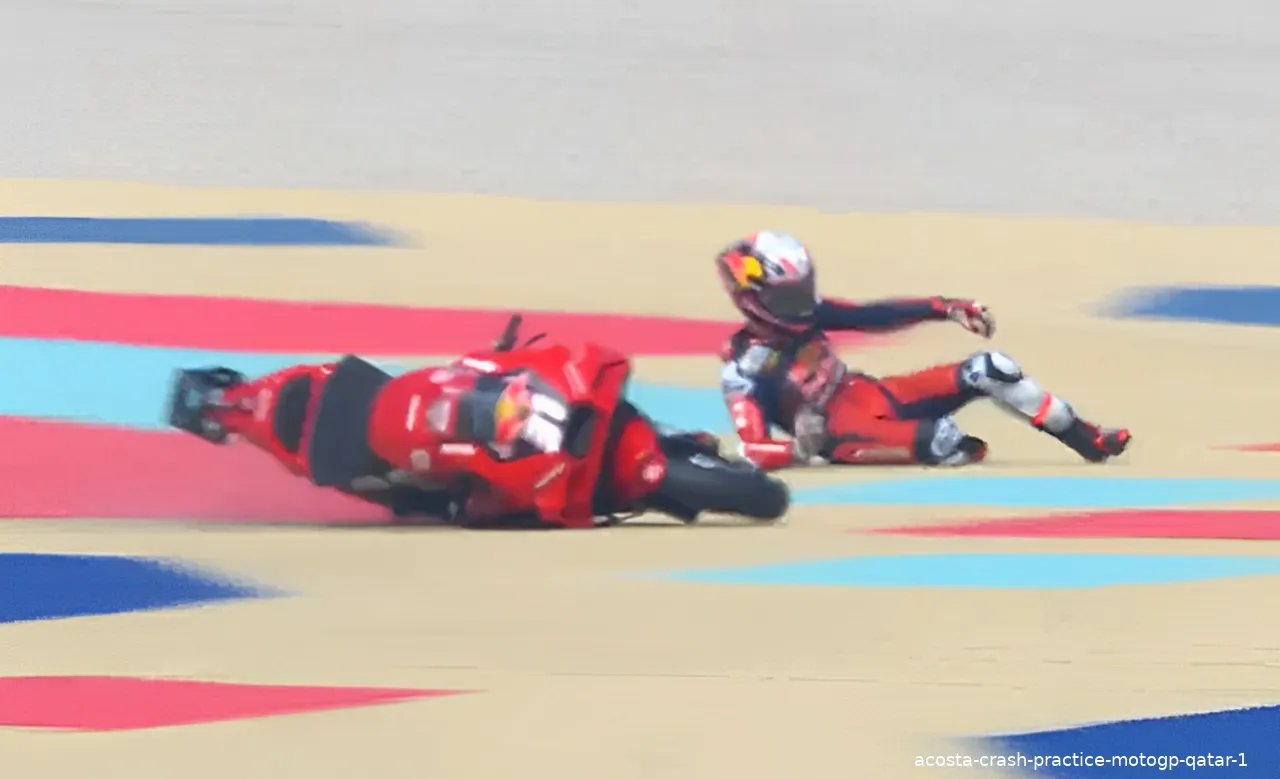 acosta crash practice motogp qatar 1 2