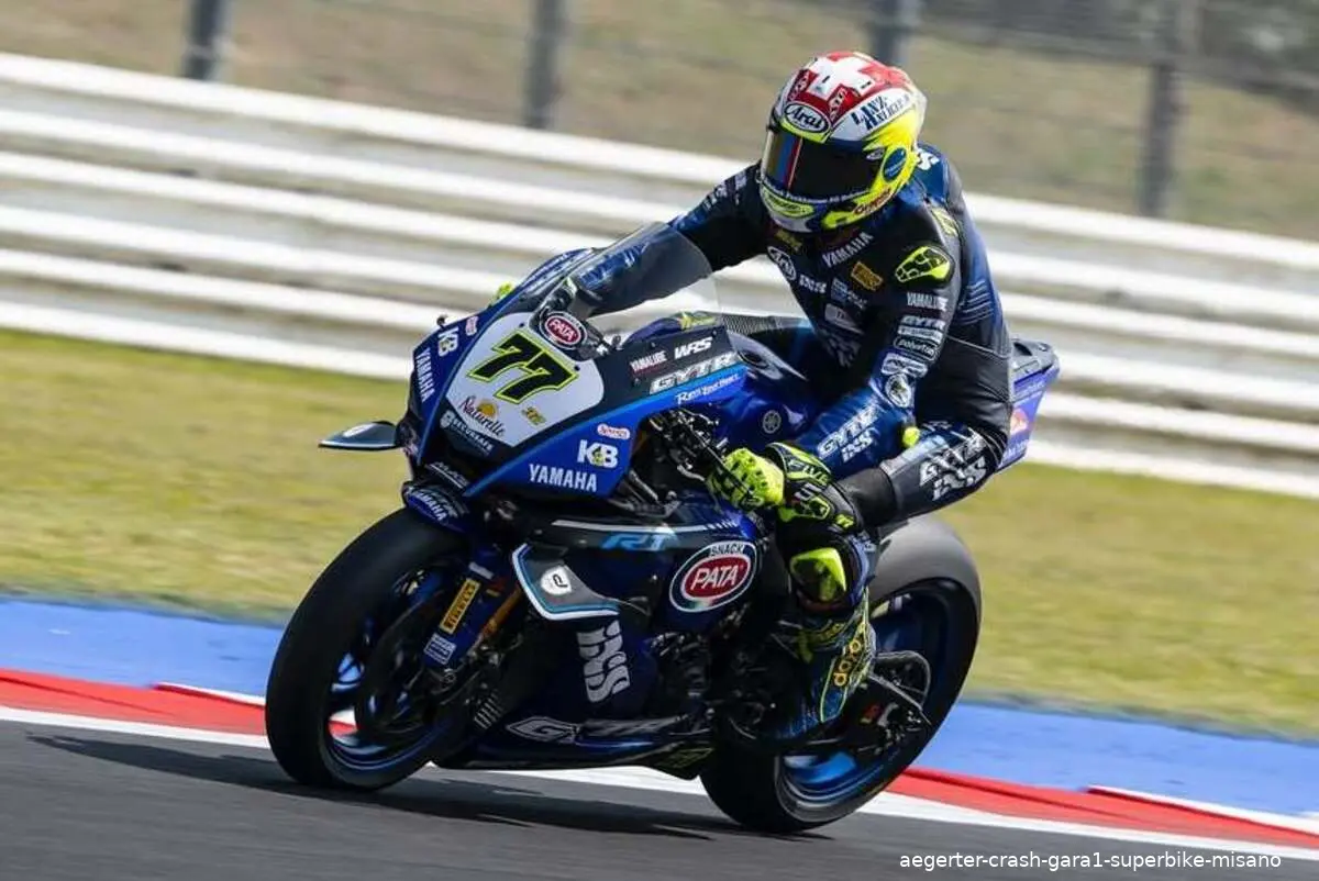 aegerter crash gara1 superbike misano