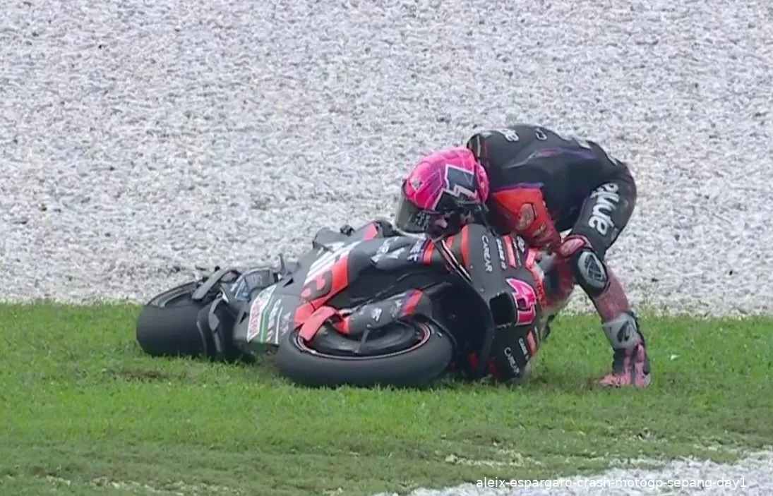 aleix espargaro crash motogp sepang day1