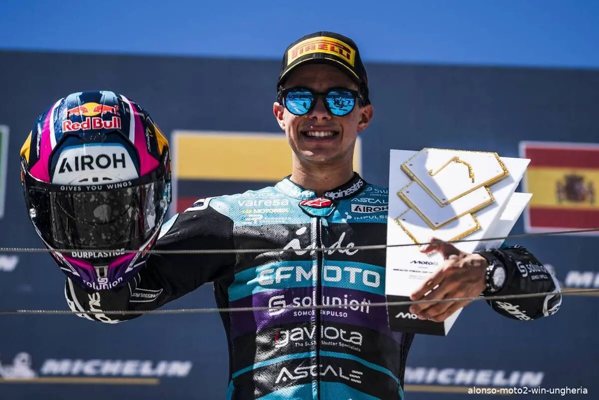alonso moto2 win ungheria