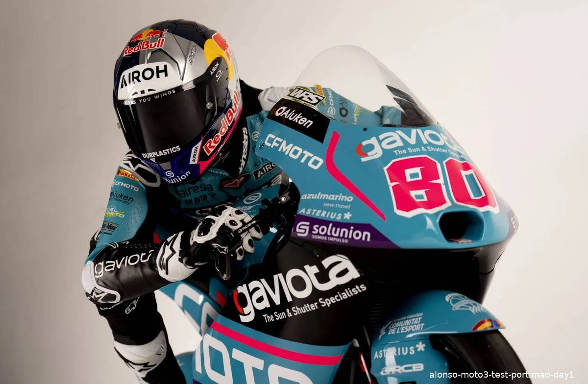 alonso moto3 test portimao day1