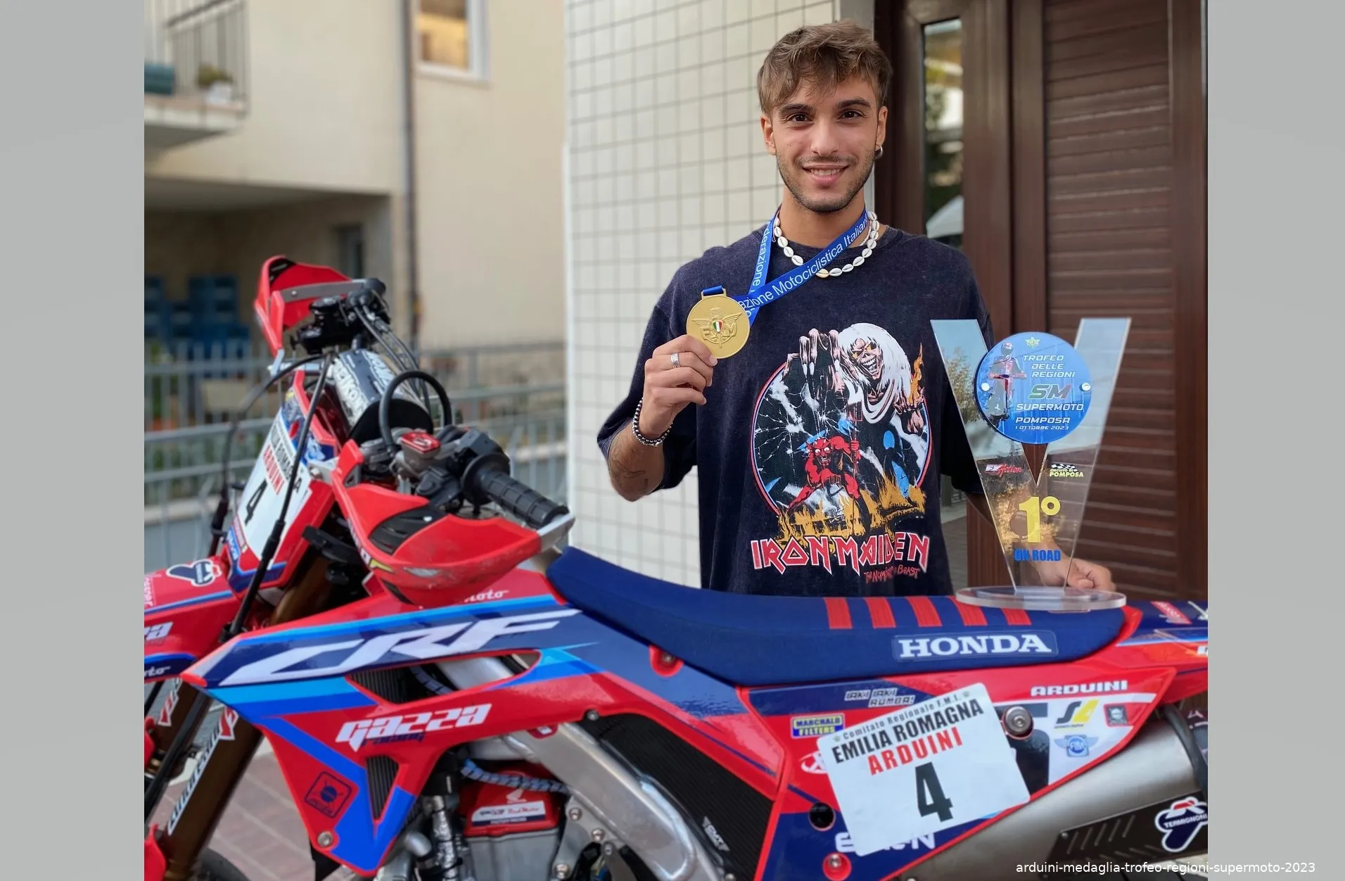 arduini medaglia trofeo regioni supermoto 2023