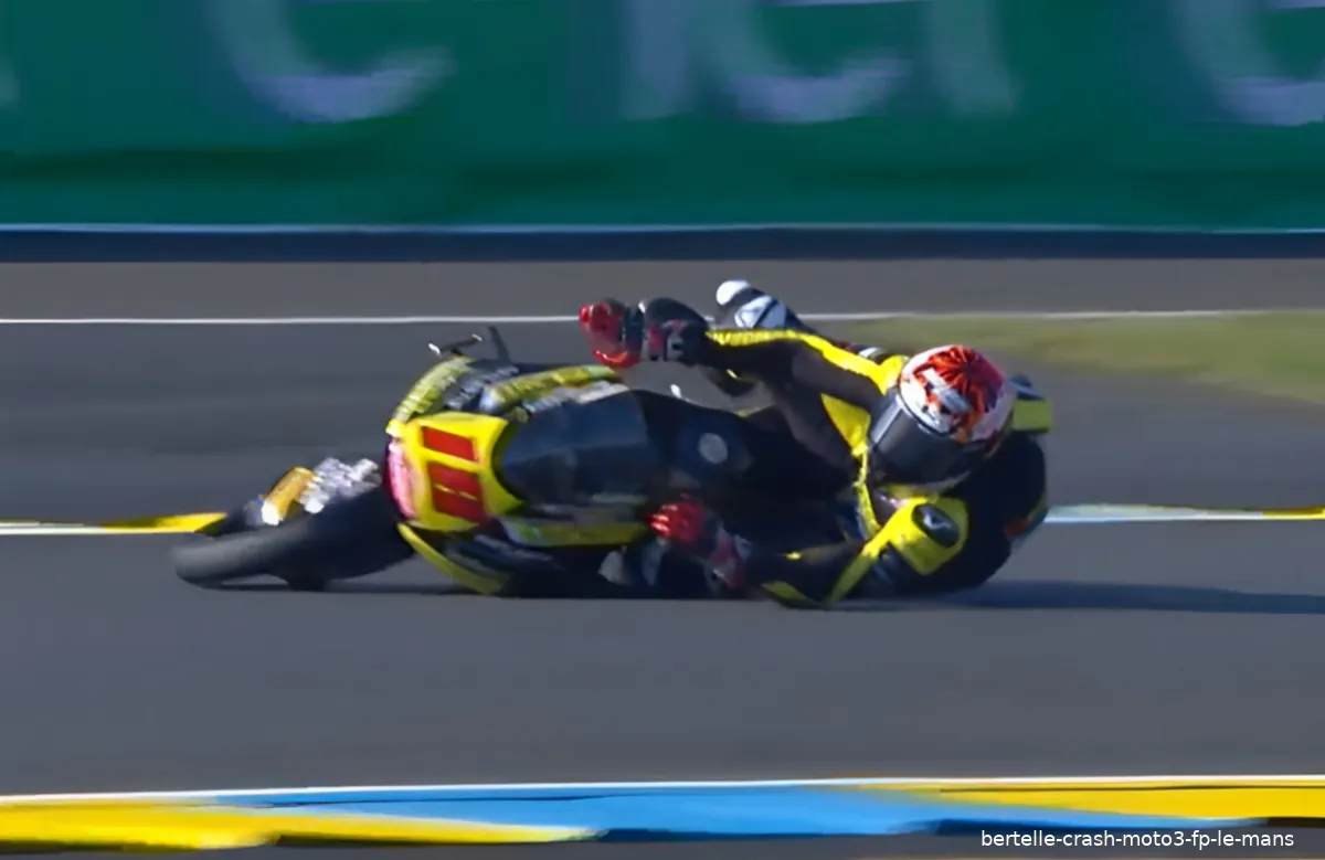 bertelle crash moto3 fp le mans