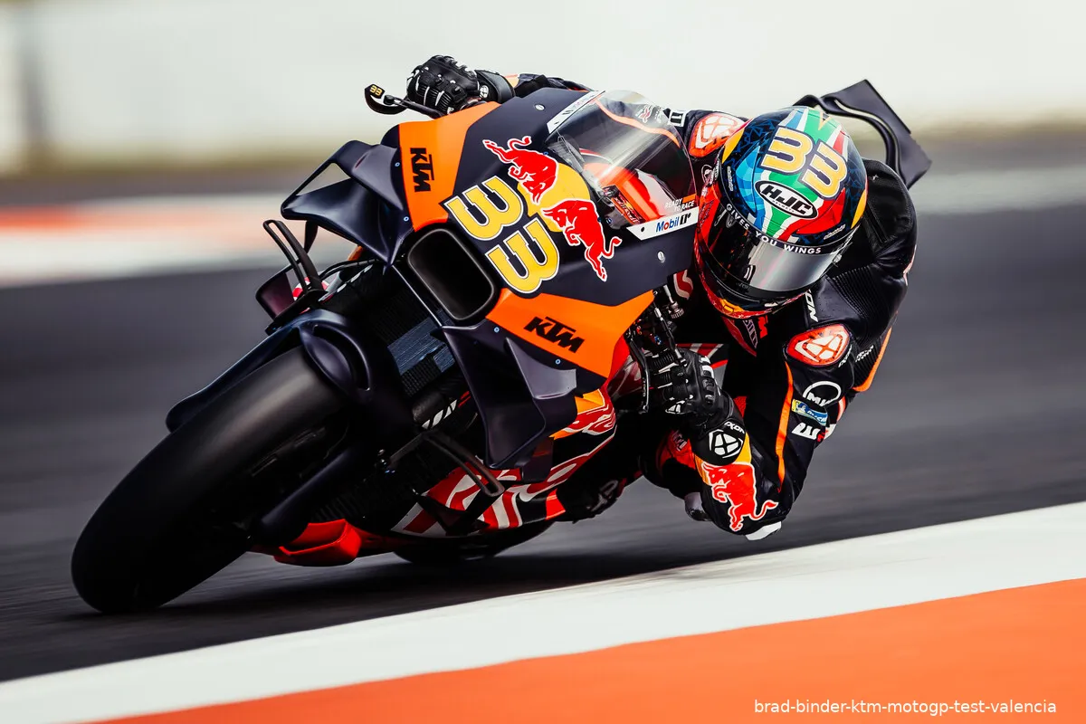 brad binder ktm motogp test valencia