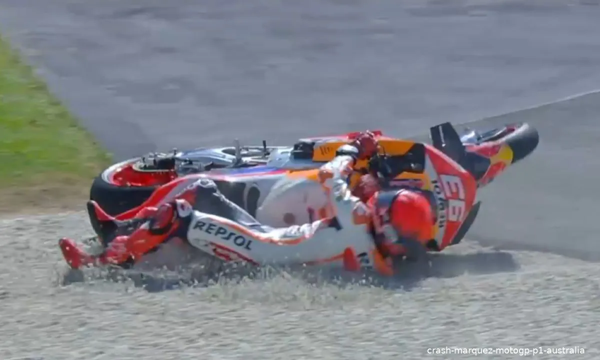 crash marquez motogp p1 australia