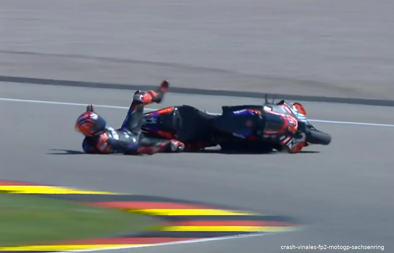 crash vinales fp2 motogp sachsenring 1