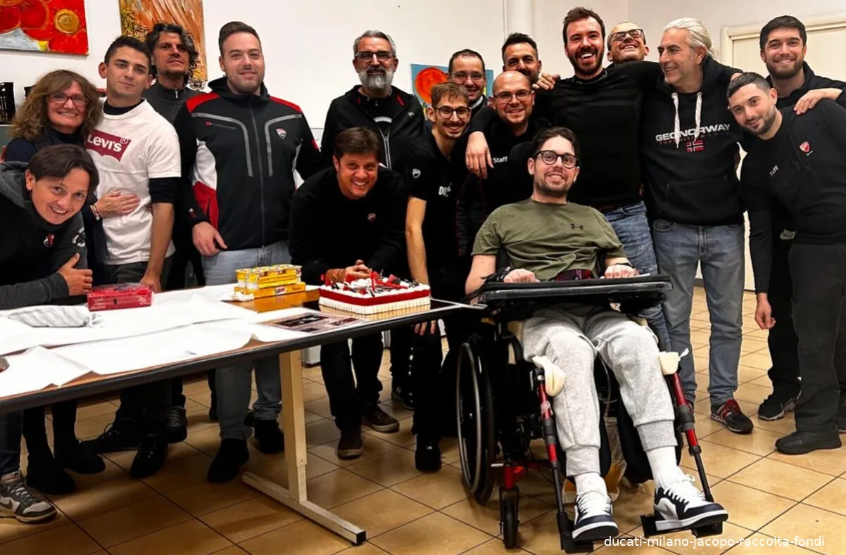 ducati milano jacopo raccolta fondi