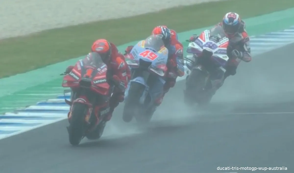 ducati tris motogp wup australia