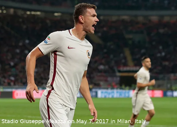 dzeko esulta milan roma 2
