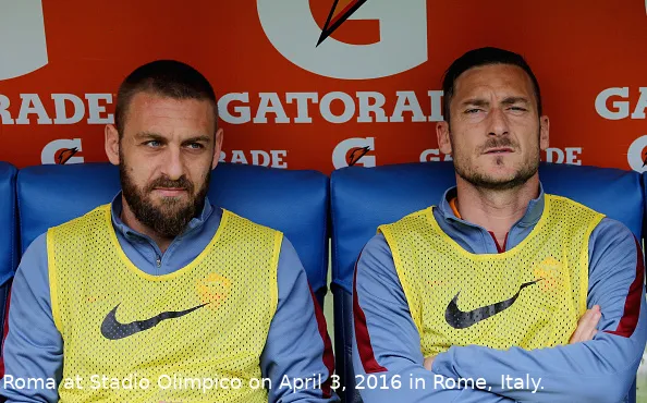 totti de rossi panchina