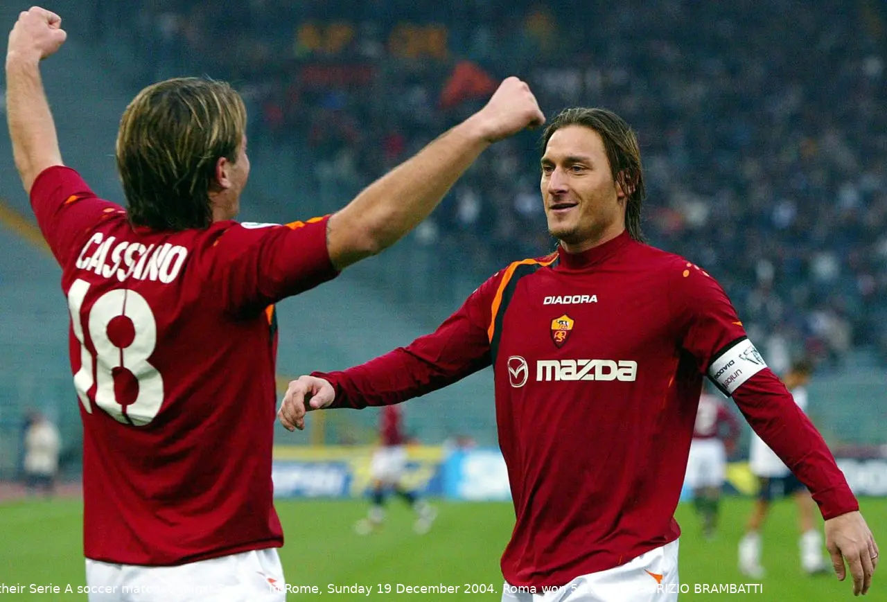 aaa1111totti cassano roma 0412 epa