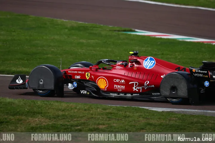 Ferrari test de nieuwe versie van de wielkappen. (Foto: Formu1a.uno)