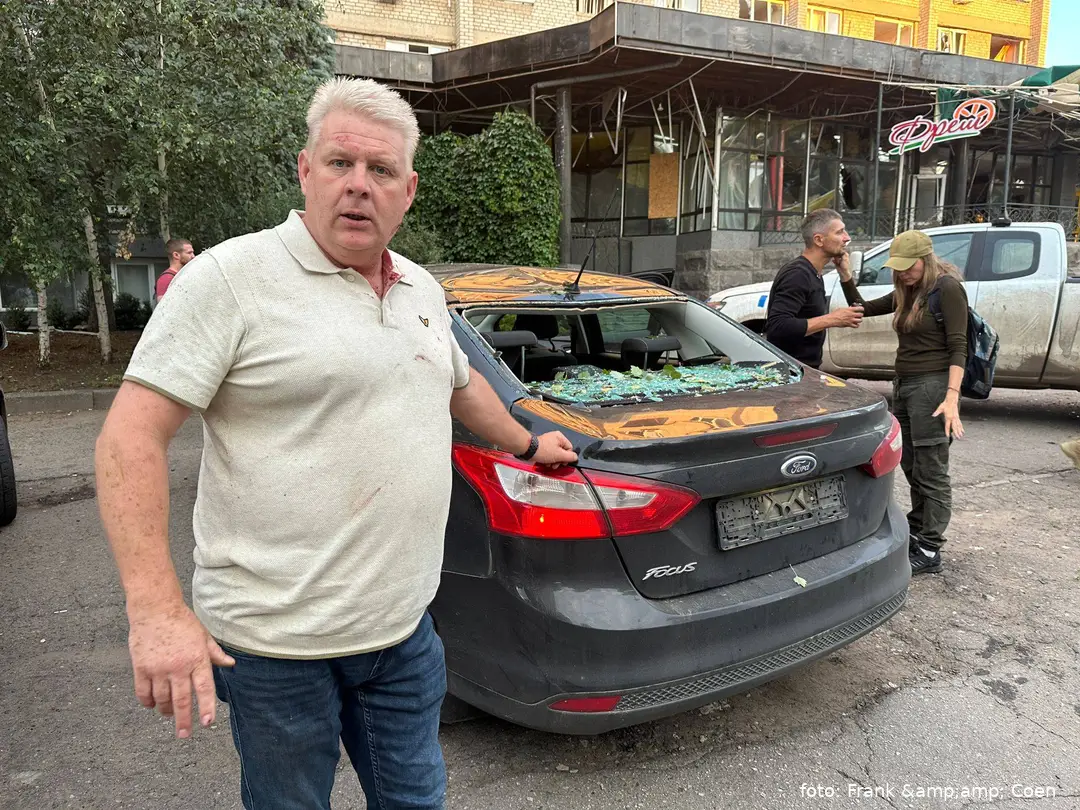 Coen die in shock is na de heftige aanslag in Kramatorsk