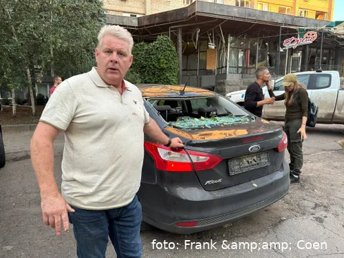Coen die in shock is na de heftige aanslag in Kramatorsk