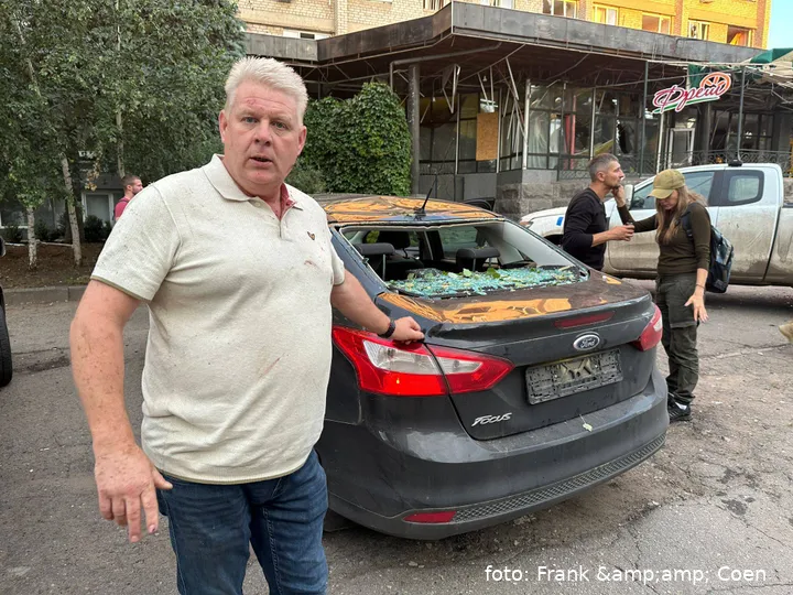 Coen die in shock is na de heftige aanslag in Kramatorsk