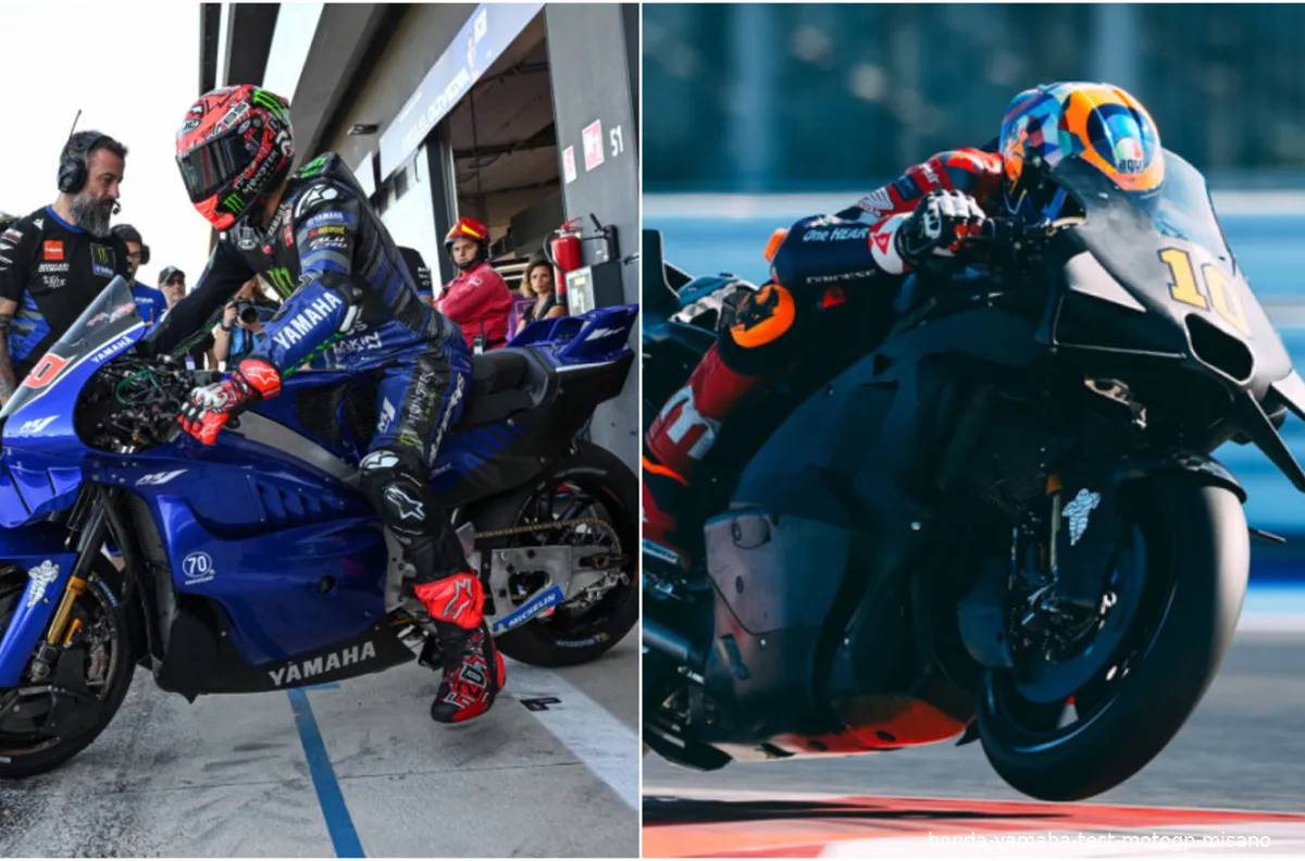 honda yamaha test motogp misano