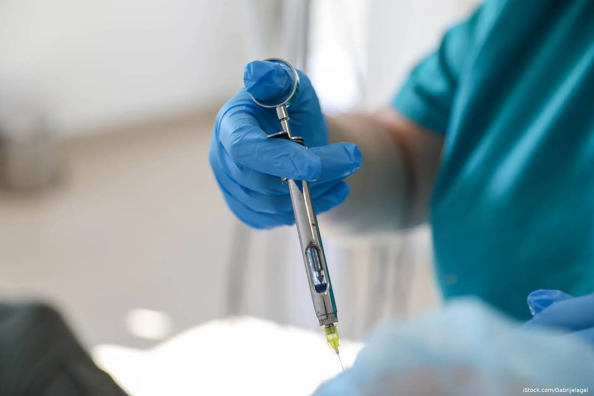 nuclear medicine being injected