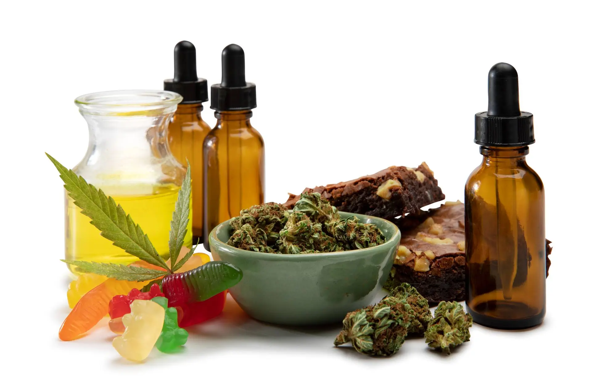 cannabis pictured in many forms