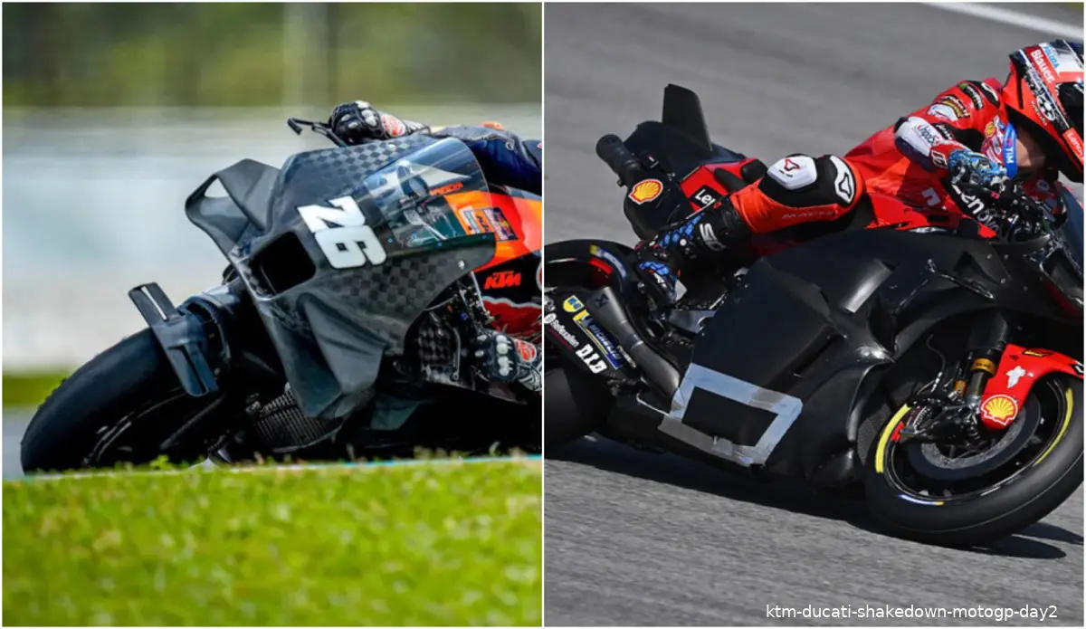ktm ducati shakedown motogp day2