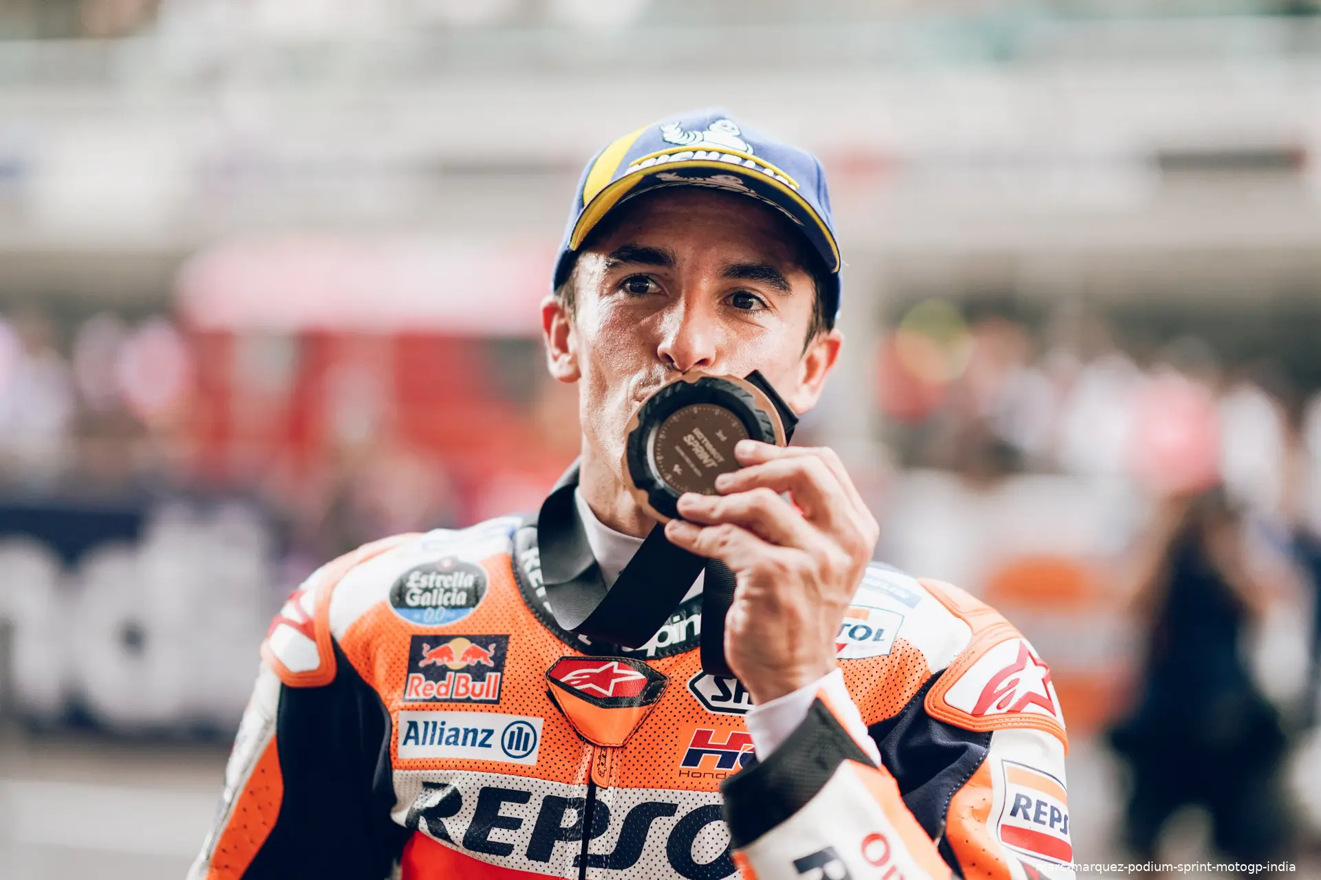 marc marquez podium sprint motogp india