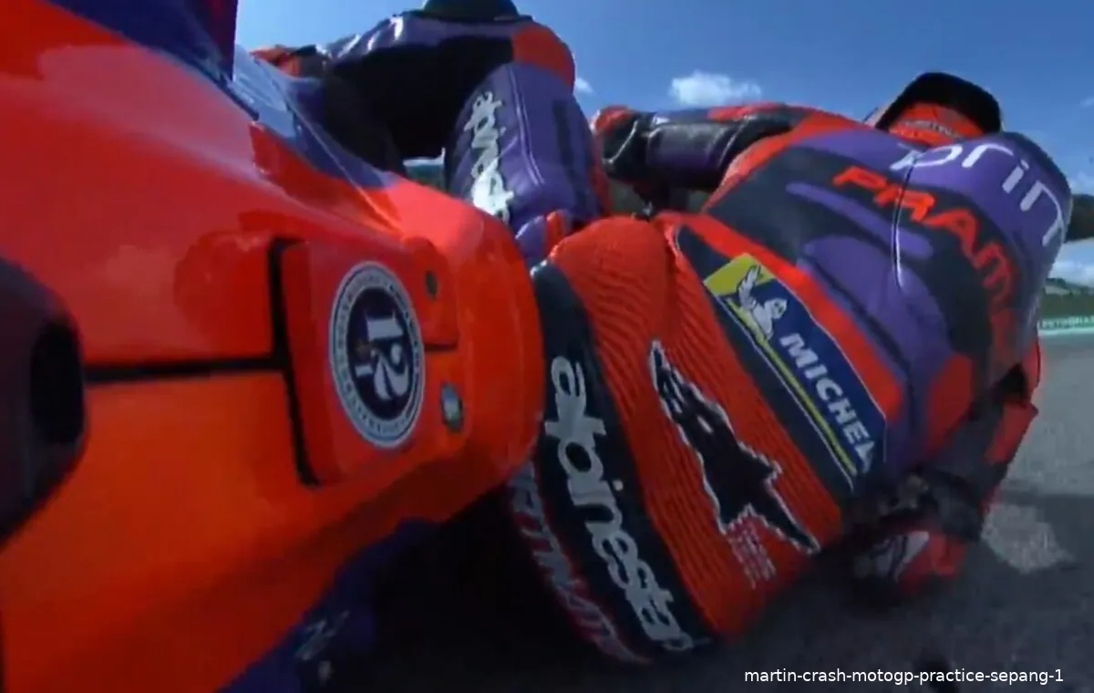 martin crash motogp practice sepang 1