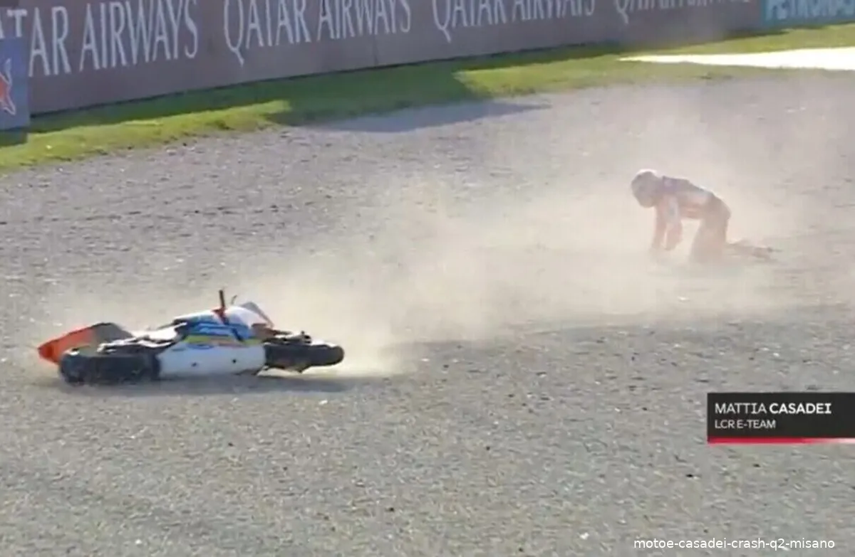 motoe casadei crash q2 misano