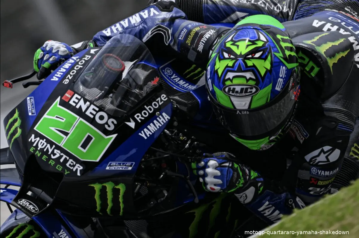 motogp quartararo yamaha shakedown