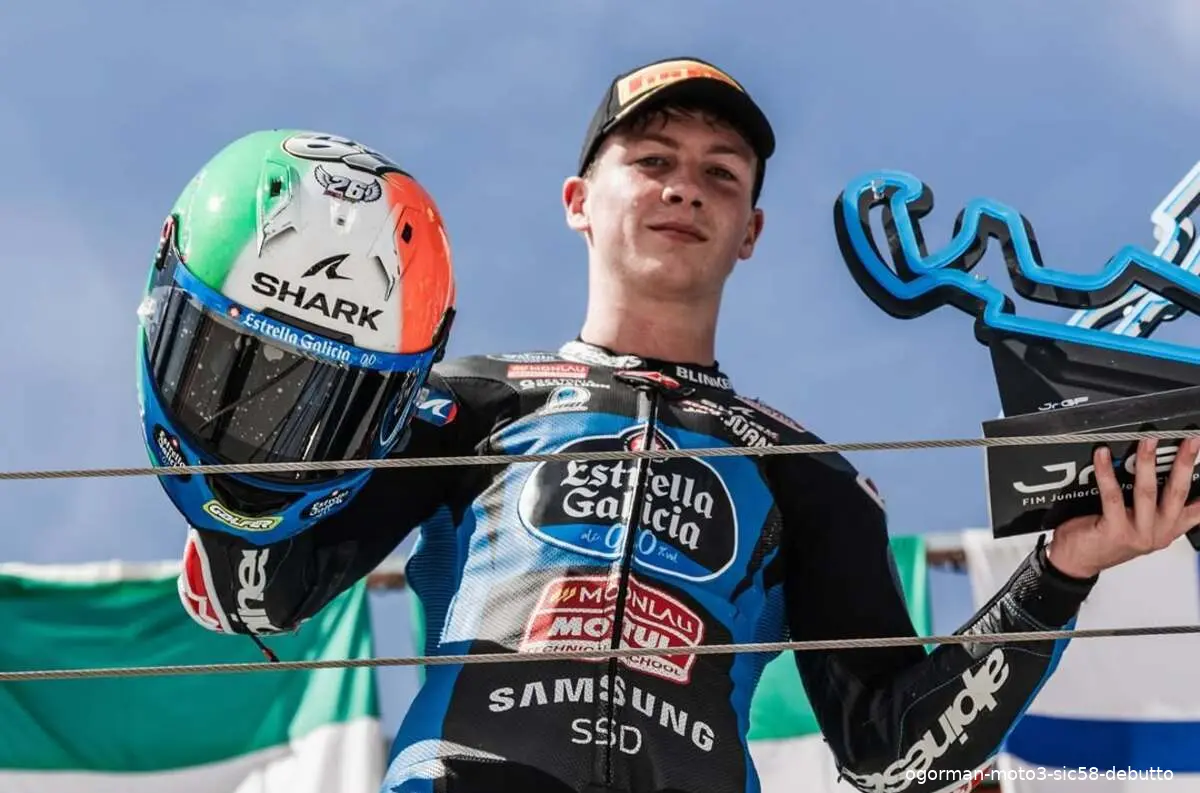 ogorman moto3 sic58 debutto