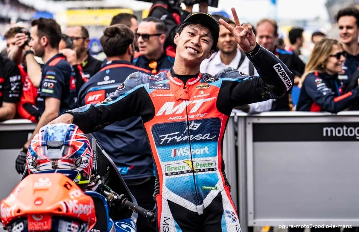 ogura moto2 podio le mans