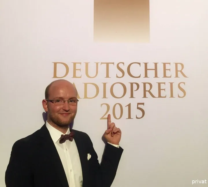 Adrian Geiler beim Deutschen Radiopreis 2015.