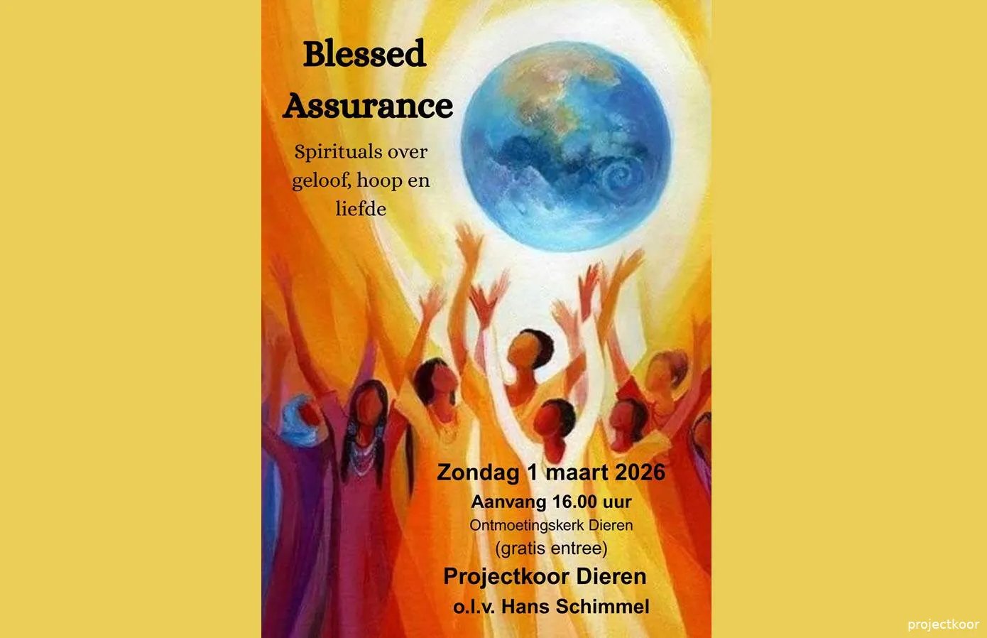 Concert Projectkoor Dieren met titel ‘Blessed Assurance’