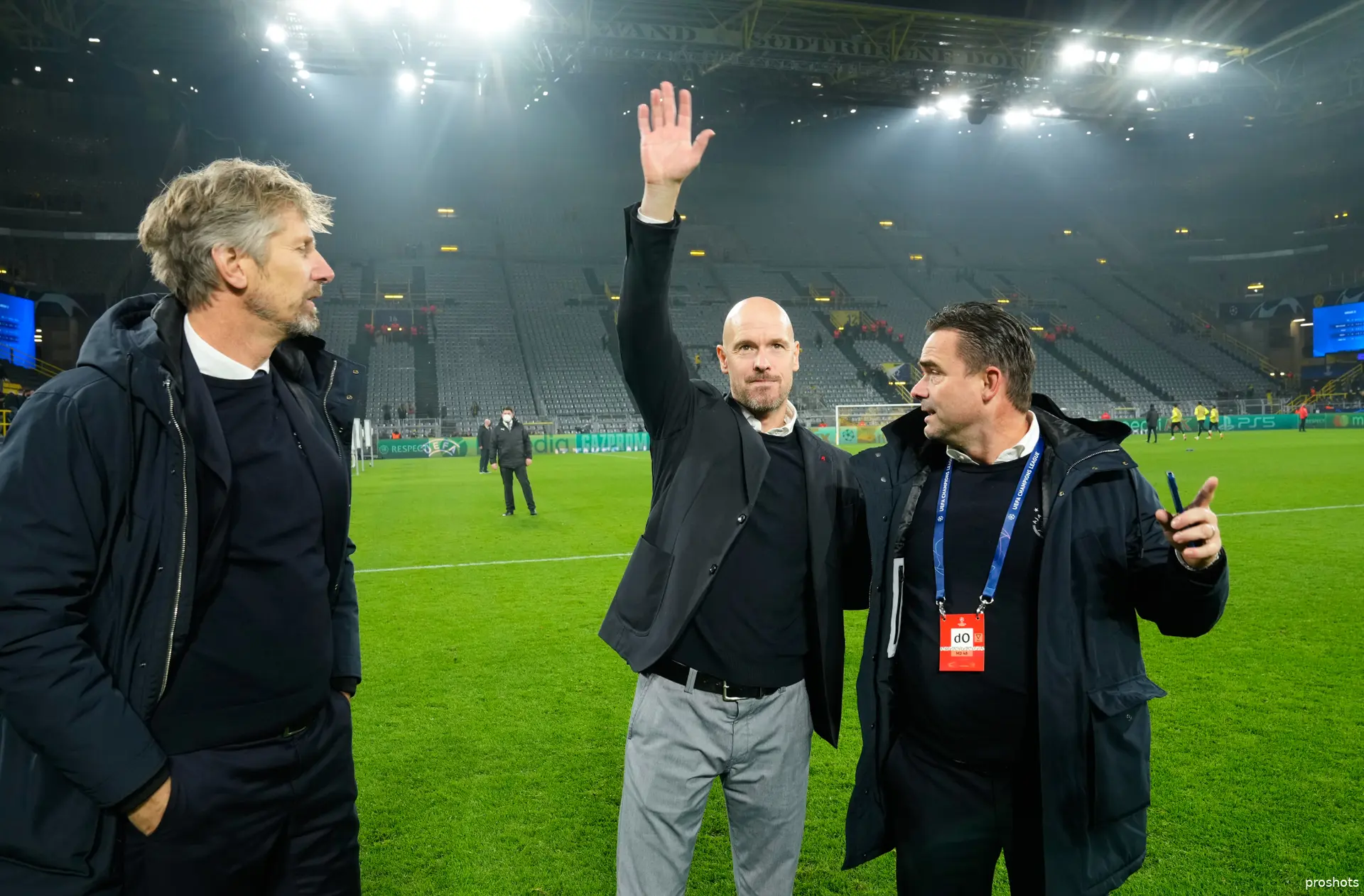 erik ten hag edwin van der sar marc overmars borussia dortmund ajax champions league