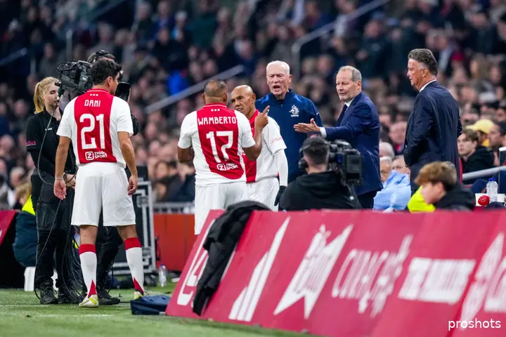 Wamberto onlangs tijdens het duel van de Ajax Legends.