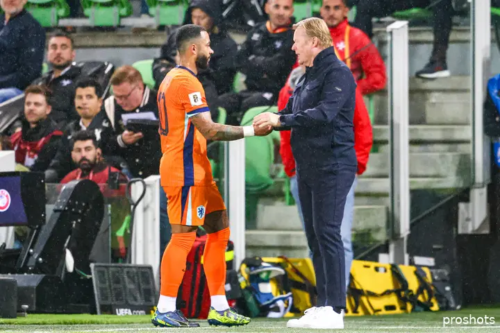 Koeman zag hoe Memphis Depay het record van Robin van Persie evenaarde tegen Malta.&nbsp;