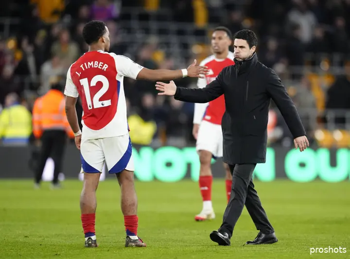 Mikel Arteta-Jurriën Timber- Arsenal