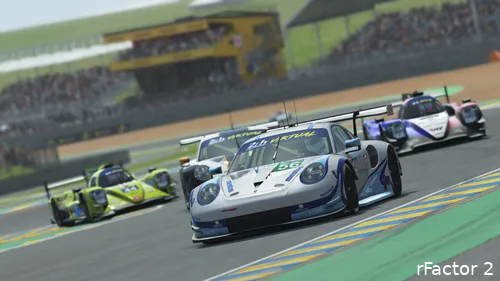 rFactor 2 is de meest vooraanstaande software die gebruikt wordt tijdens het simracen, zo ook voor de virtuele 24 uur van Le Mans. (Foto: rFactor 2)