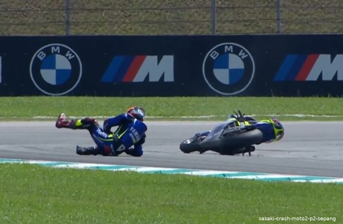 sasaki crash moto2 p2 sepang