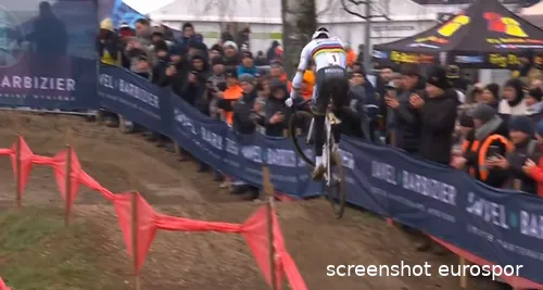 Van der Poel hit a perfect 5 out of 5 in Besançon, his last cyclo-cross race