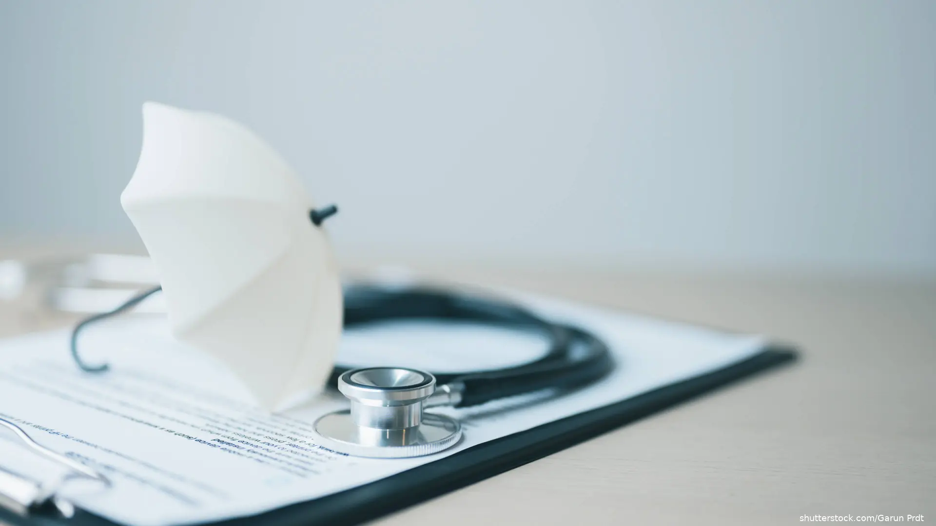 stethoscope next to umbrella