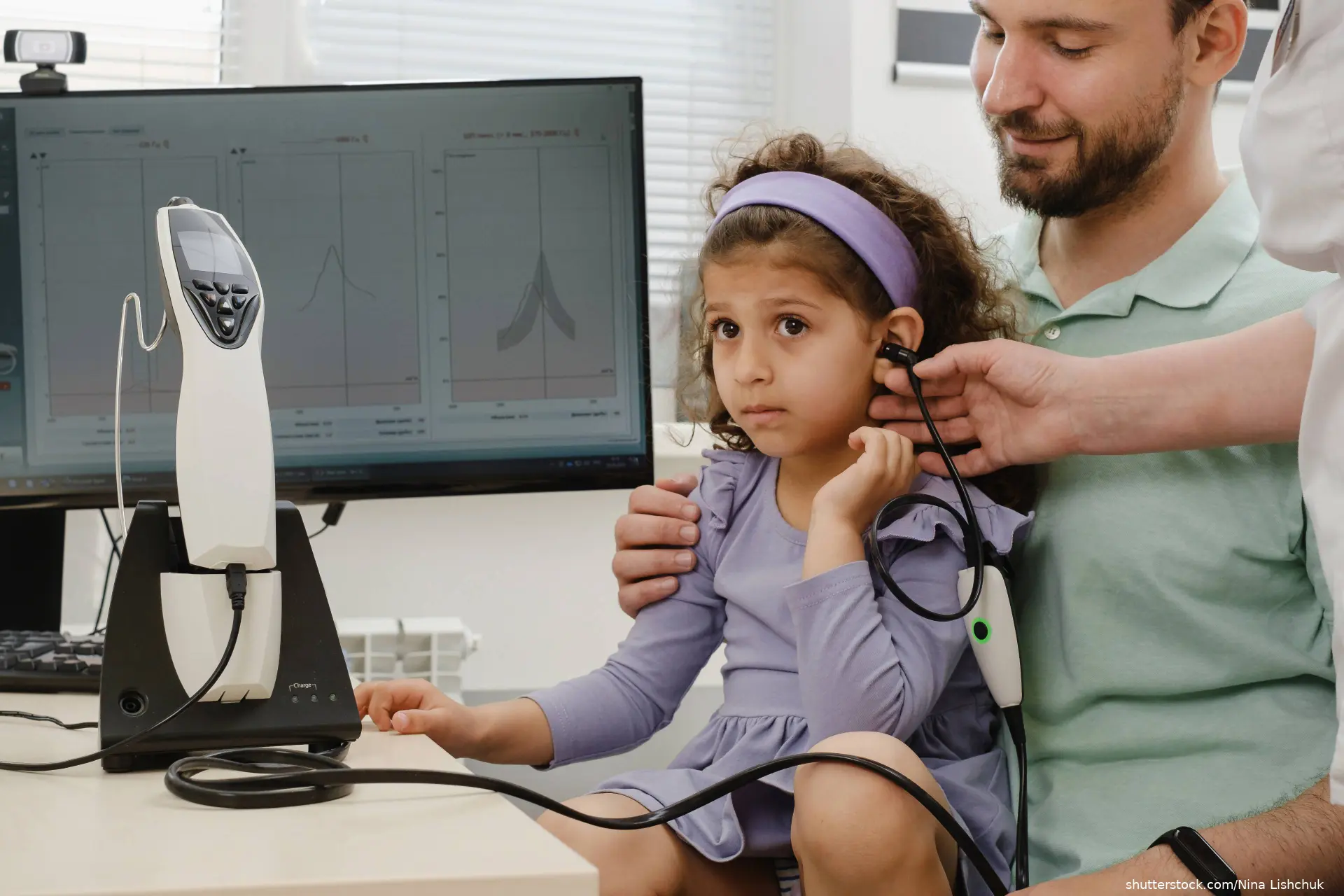 child getting a hearing test