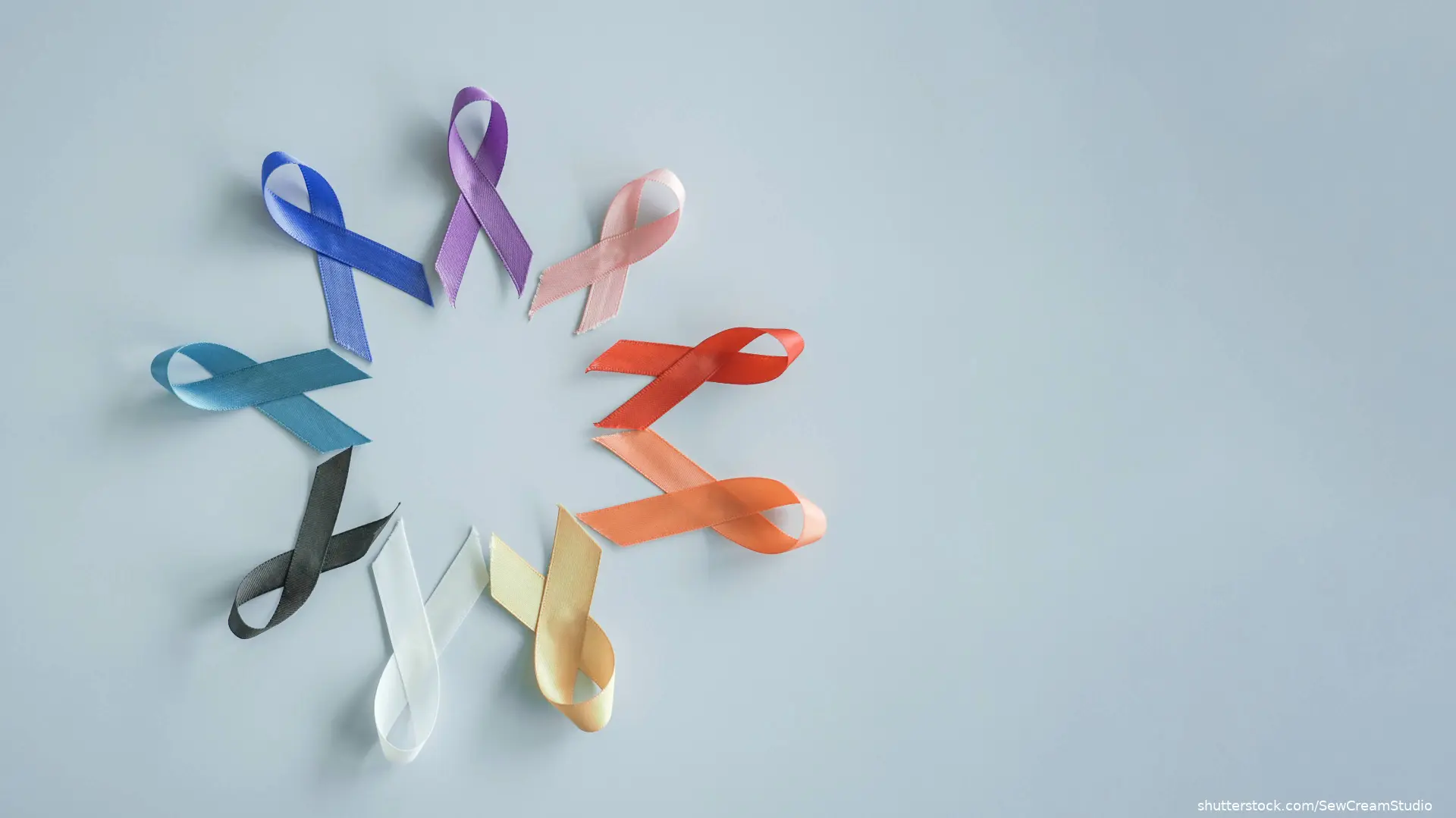 9 cancer ribbons joined in a circle