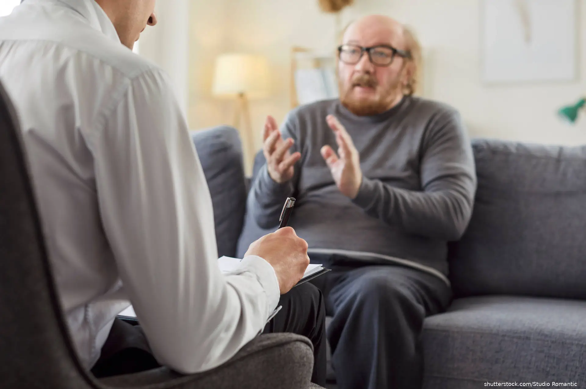 Psychiatrist meeting with patient