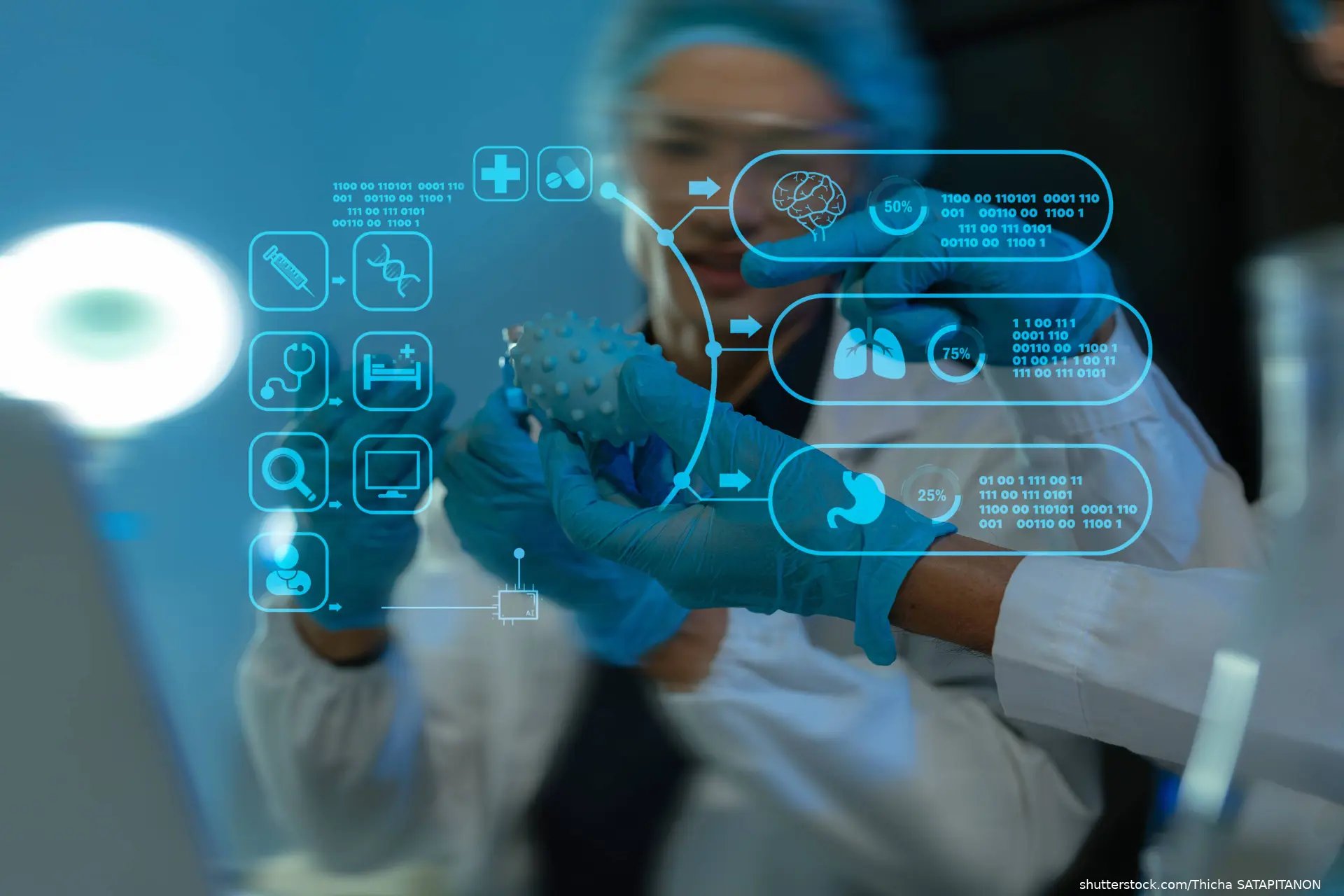 computer scan in lab